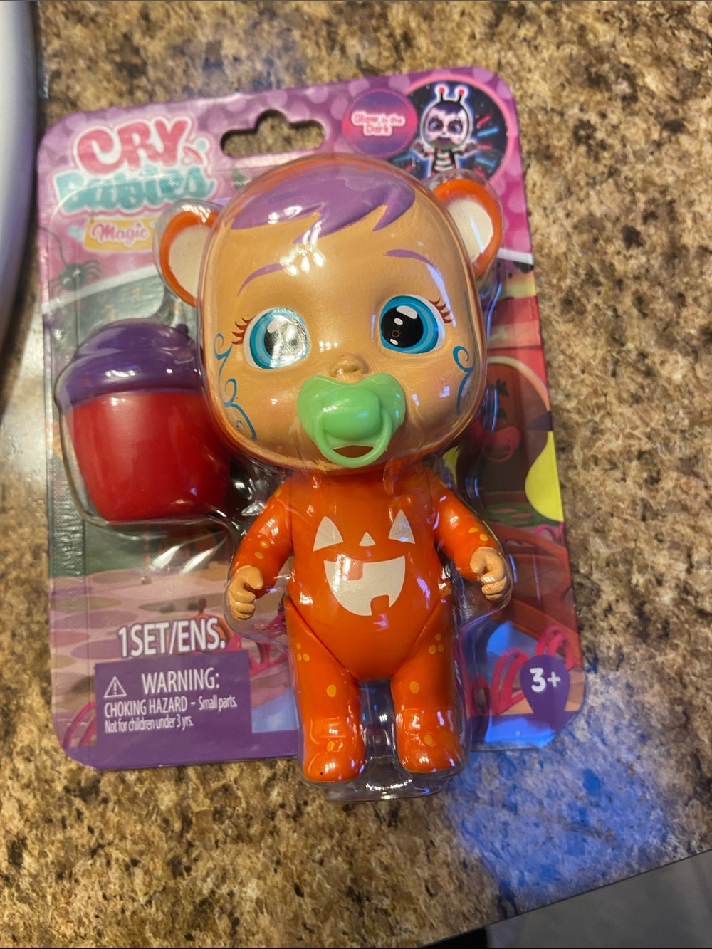 Magic Orange Halloween Baby Doll with Pacifier cry babies